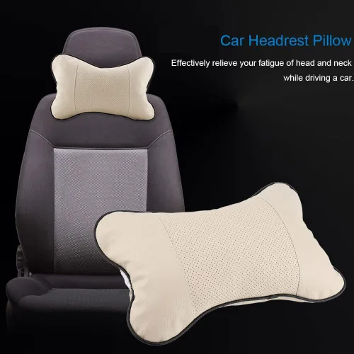 Miniatura 4 de FTVOGUE Almohada de cuello de coche suave asiento auto reposacabezas transpirable cojín de apoyo (01)