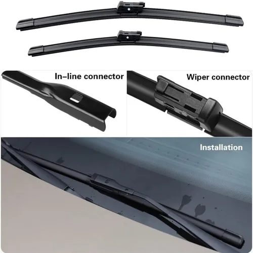 Miniatura 3 de Escobilla de limpiaparabrisas compatible con Skoda Karoq NU7 SE 2017 2018 2019 2020 2021 2022 2023 limpiaparabrisas delantero y trasero para ventana