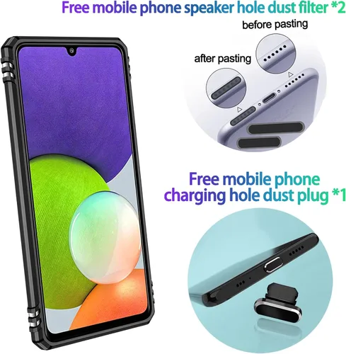 Miniatura 2 de Funda resistente para Apple iPhone 13 Mini, protección híbrida de goma de doble capa de grado militar con protector de cámara deslizante, soporte