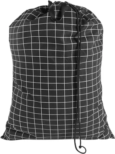 Miniatura 8 de Bolsa de lavandería SWISSELITE con asa y cordón, bolsa de lavandería grande y resistente, 28 x 40 pulgadas, bolsa de ropa sucia de viaje