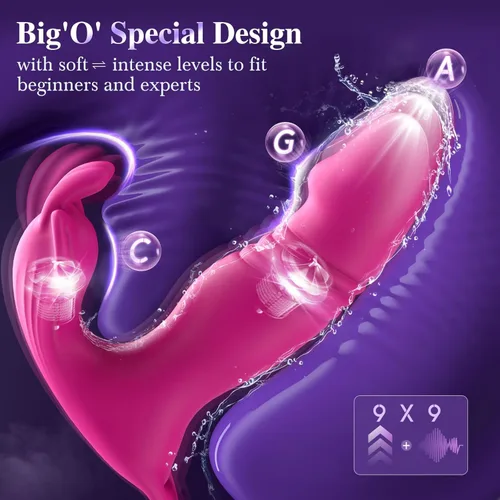 Miniatura 2 de Vibrador de empuje - Juguetes sexuales femeninos - Vibrador de control remoto 3 en 1 juguete sexual para vibradores de clítoris punto G, juguetes