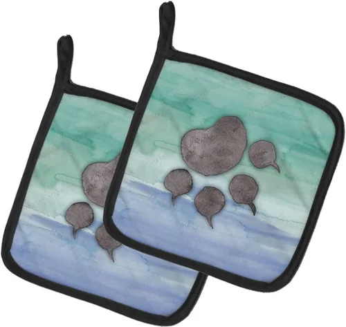 Miniatura 9 de Caroline's Treasures BB7370PTHD - Juego de soportes para ollas de herradura para cocina, resistentes al calor, almohadillas calientes para cocinar