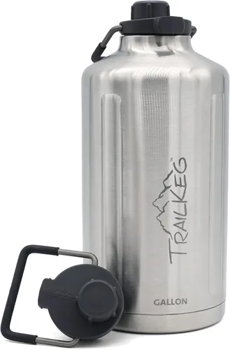 Miniatura 10 de TrailKeg Botella de agua deportiva, 128 onzas, un galón, acero inoxidable aislado al vacío, doble pared, caliente durante 12 horas, fría durante 48