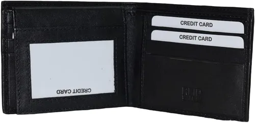 Miniatura 7 de ADAMONDE Cartera 100% piel auténtica, Negro