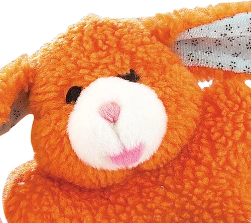 Miniatura 2 de Zanies Cuddly Berber - Juguetes de conejo para bebé, color naranja, 8 pulgadas