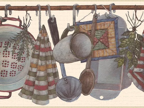 Dundee Deco Papel tapiz para despegar y pegar DDAZBD9272 para cocina, color rojo, gris y marrón, borde de pared, diseño retro, 15 pies x 7 pulgadas