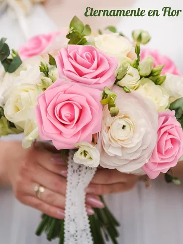 Miniatura 4 de MACTING Flores artificiales, 30 unidades, flores rosas falsas con tallo de espuma suave al tacto real para regalos del día de San Valentín, ramo