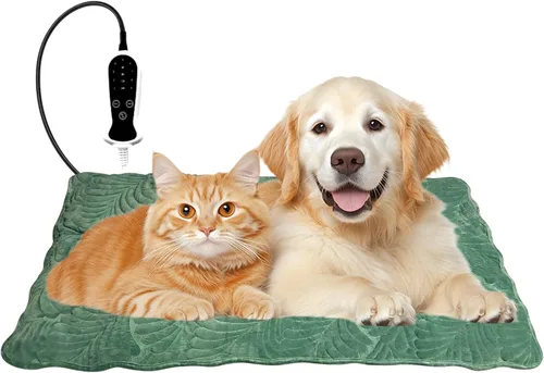 Miniatura 28 de Almohadilla térmica para perros para perros, almohadilla térmica impermeable para mascotas, interruptor de termostato inteligente, 9 velocidades