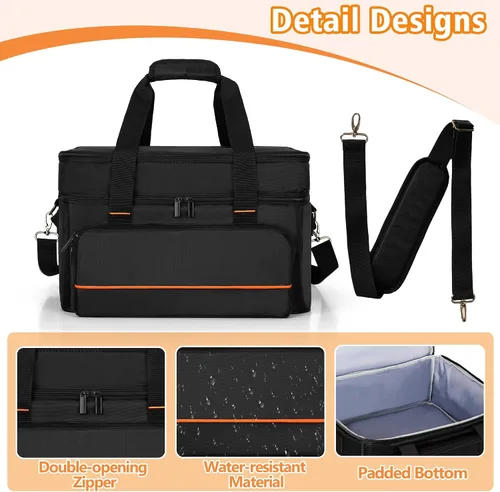 Miniatura 4 de Bolsa de transporte de parrilla de doble capa samdew, funda para parrilla compatible con Ninja GR101 Sizzle sin humo para interiores y plancha