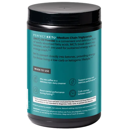 Miniatura 3 de Perfect Keto 7g de polvo de aceite MCT, suplemento de triglicéridos de cadena media, crema de café sin lácteos para dieta Keto, mezcla de aceite MCT