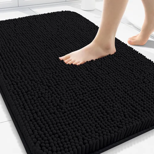 Miniatura 152 de Arotive Alfombras de baño de felpilla extrasuaves y absorbentes, de 24 x 16 pulgadas, lavables a máquina, parte trasera de goma antideslizante