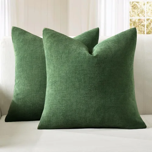 Miniatura 41 de MIULEE Juego de 2 fundas de almohada cuadradas decorativas de felpilla suave de 20 x 20 pulgadas para sofá, sala de estar y cama de color verde oliva