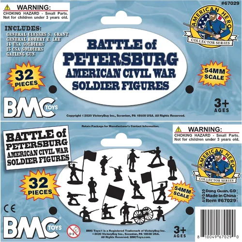 Miniatura 7 de BMC Civil War Plastic Army Men - 32 figuras de soldado de la batalla de Petersburgo