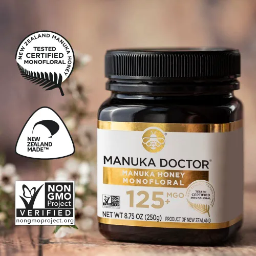 Miniatura 7 de Manuka Doctor - Monofloral de miel de manuka MGO 125+, miel de Nueva Zelanda 100% pura. Certificado. Garantizado. Crudo. Sin OMG (8.75 oz)