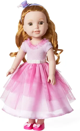 Miniatura 2 de American Girl WellieWishers muñeca de 14.5 pulgadas lista para ser real con atuendo de diadema de taza de té y zapatillas de ballet, para niños de 4