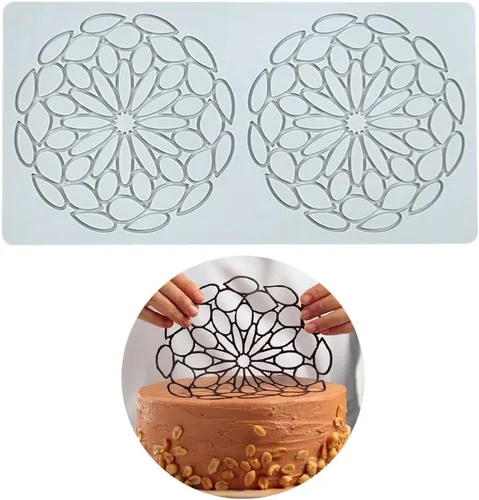 Miniatura 14 de Moldes de silicona 3D de hojas huecas para chocolate, molde de panal de abeja, caramelo, patrón de flores, molde para fondant, decoración de tartas