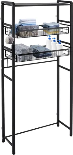 Soporte apilable para lavadora y secadora, estante de almacenamiento para secadora con estante de 3 niveles, unidades de estantería ahorradoras de