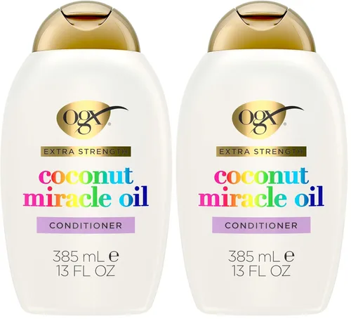 Miniatura 10 de OGX Remedio para los daños extra fuerte + Acondicionador de aceite milagroso de coco, 13 onzas