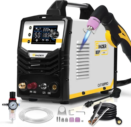 Miniatura 10 de SSIMDER Cortador de plasma con 55 consumibles de corte 110V/220V 50 Amp sin tacto Máquina cortadora de plasma de arco piloto de 3/4 pulgadas