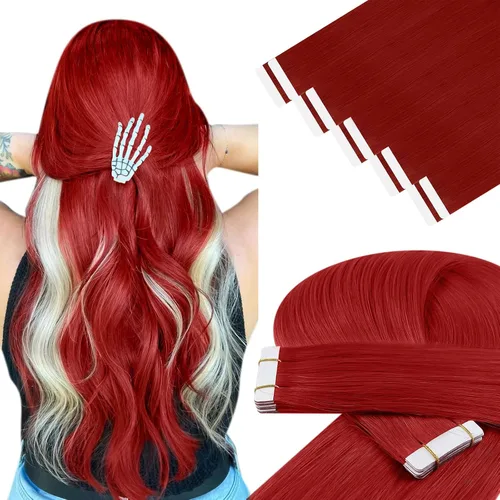 Miniatura 23 de YoungSee - Extensiones de cabello humano con cinta adhesiva, color negro ombre, extensiones de cabello humano real, cinta adhesiva invisible