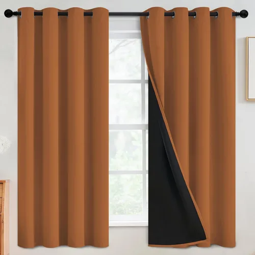 Miniatura 166 de SimpleHome - Cortinas opacas 100% para recámara, cortinas de ventana con ojales beige, con aislamiento térmico, cortinas de oscurecimiento