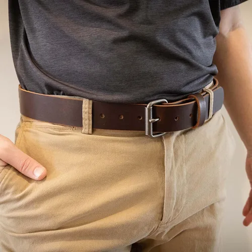 Miniatura 6 de The Retro Rider - Cinturón de cuero clásico para hombre, 1 12 pulgadas de ancho, fabricado en los Estados Unidos