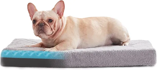 Miniatura 20 de WATANIYA PET Cama grande de espuma viscoelástica para perros, cama ortopédica para perros con espuma de gel refrescante, forro impermeable y funda