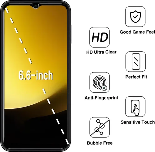 Miniatura 2 de (Paquete de 2 protectores de pantalla de privacidad diseñados para Samsung Galaxy A14 5G, vidrio templado anti-espía, antiarañazos, sin burbujas)