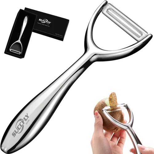 SUCCFLY Pelador de Verduras de Acero Inoxidable, Peladores de Patatas Premium para Cocina, Pelador de Verduras y Frutas, Pelador de Manzana,