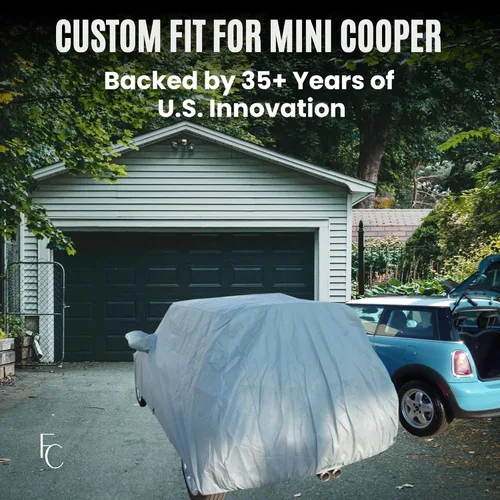Miniatura 6 de Formosa Covers Funda pequeña para automóvil compatible con Mini Cooper Fiat 500, evita daños por clima UV mientras almacena hasta 158 pulgadas