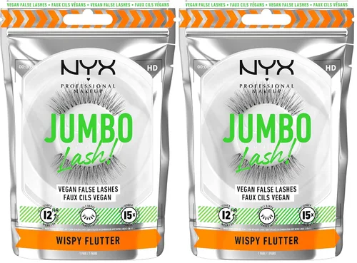 Miniatura 13 de NYX PROFESSIONAL MAKEUP Jumbo Lash! Delineador de ojos y adhesivo para pestañas 2 en 1, color negro Negro más malo
