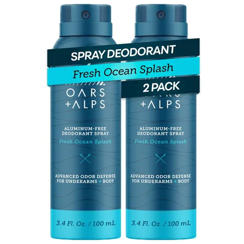 Miniatura 12 de Oars + Alps Desodorante en aerosol de cuerpo completo para hombres y mujeres, desodorante sin aluminio, probado por dermatólogos, extra fuerte