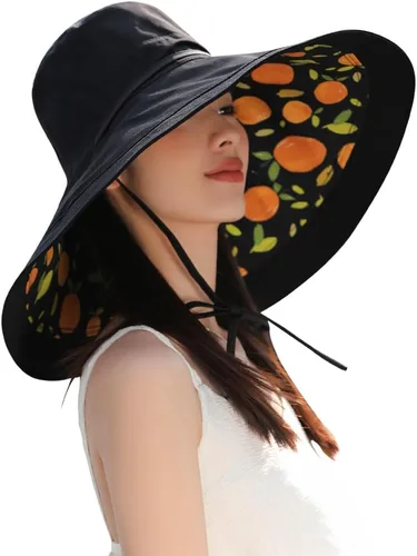 Miniatura 11 de Sombreros de sol de ala extra ancha de 6 pulgadas con protección UV UPF 50+ y correa para sombrero de playa para mujer