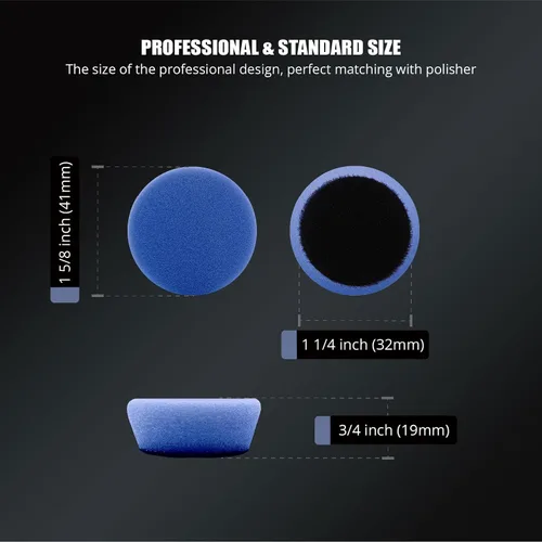 Miniatura 2 de SPTA Almohadillas de pulido (10, almohadilla azul T80 de corte moderado, 1 pulgada (0.984 in))
