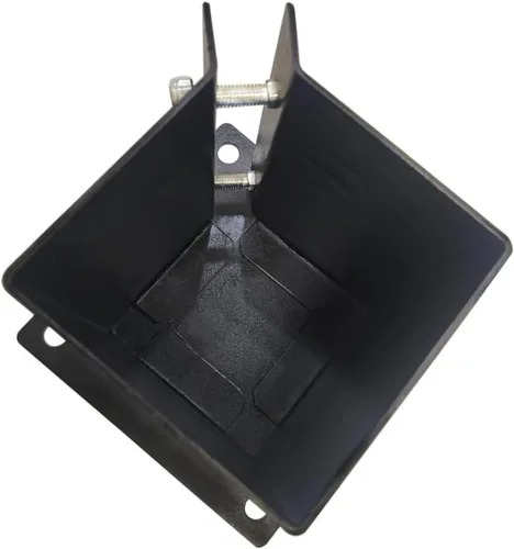 Miniatura 7 de Cubierta de base de postes de madera de 6 x 6 pulgadas, tamaño interior de 5.5 x 5.5 pulgadas, 1 paquete de soportes cuadrados de metal negro