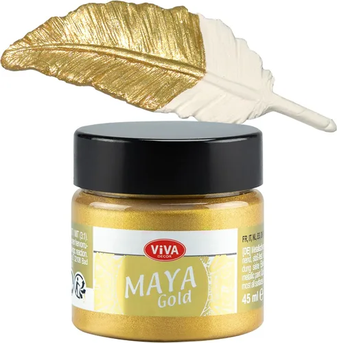 Miniatura 30 de Viva Decor Maya Gold (verde manzana) 1.52 onzas líquidas - Pintura acrílica metálica brillante para trabajos creativos en madera, vidrio