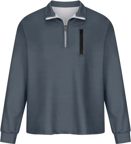 Miniatura 3 de Men's Casual Classic Sweatshirt Tops Button V Stand Collar Shirts Pullover Long Sleeve Basic Fit Trendy Sweatshirts