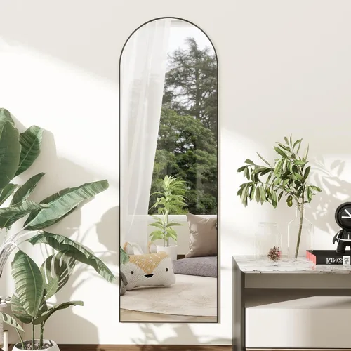 Miniatura 8 de Espejo para colgar sobre la puerta de longitud completa, 48 x 14 pulgadas, espejo de arco de longitud completa, espejo de pared detrás de la puerta