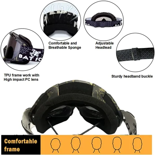 Miniatura 2 de Zsling OTG - Gafas de esquí y nieve, protección UV, antivaho y snowboard para hombres, mujeres y jóvenes Negro