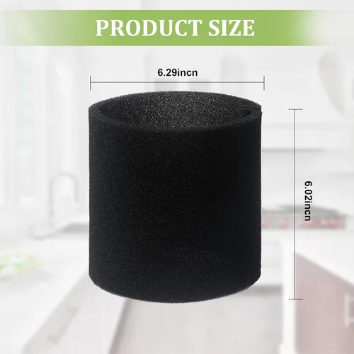 Miniatura 4 de 90585 Filtro de espuma de repuesto compatible con aspiradora Shop-Vac, Vacmaster y Genie Shop, filtros de repuesto de espuma VF2001 para aspiradora