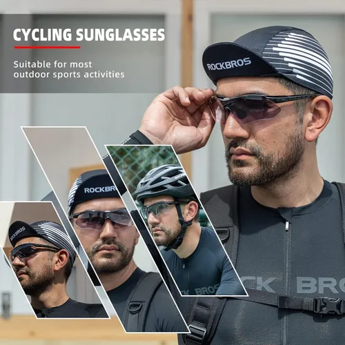 Miniatura 2 de ROCKBROS Photochromic Sports Sunglasses Mens Pickleball Glasses Cycling Glasses MTB Sunglasses, with Removable Elasctic Band