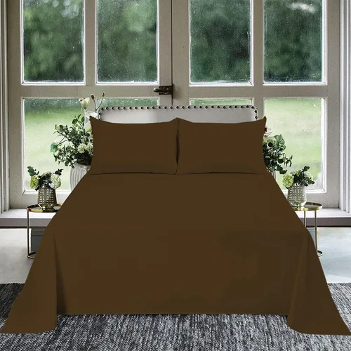 Miniatura 25 de 3 piezas Sábana plana tamaño King Plus extra grande (120 x 120 pulgadas) 800 hilos 100% algodón egipcio calidad de lujo ropa de cama sábana plana
