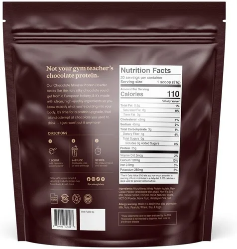 Miniatura 2 de ProDough Proteína Gourmet de Suero Aislado Hidrolizada en Polvo para Mezcla de Batido - Mezcla de Enzimas de Fácil Digestión, 25g de Proteína por