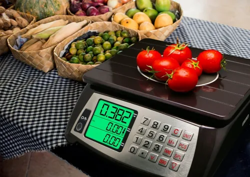 Miniatura 4 de Báscula de Cálculo de Precios, Báscula Comercial para Alimentos, Función de Contaje, 66 lb/30 kg, 1 g, Recargable, Diseño Impermeable, Teclas