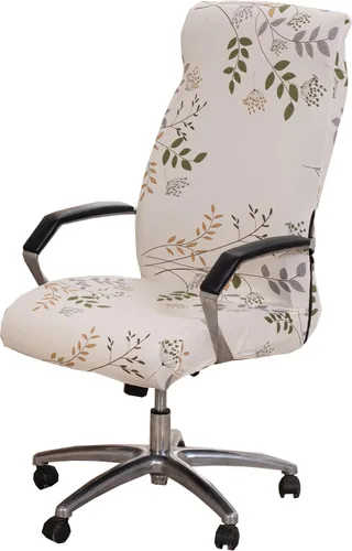 Miniatura 41 de CRFATOP Funda elástica para silla de oficina de computadora con cremallera duradera, funda para silla de escritorio giratoria universal, respaldo