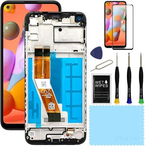 Para Samsung Galaxy A11 Reemplazo de pantalla con marco para Samsung a11 a115u Reemplazo de pantalla s115dl a115a Pantalla LCD digitalizador