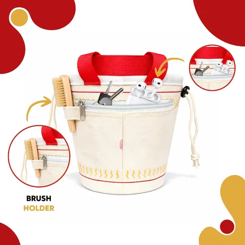 Miniatura 4 de Bolsa de tiza para escalada en roca, boulder y levantamiento de pesas, diseño inspirado en Asia, cubo de tiza premium con cinturón de clip rápido