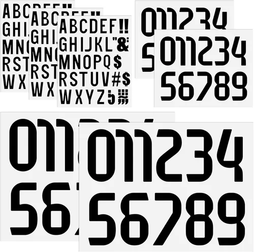 Miniatura 17 de 190 Piezas Letras Termoadhesivas Números Termoadhesivos Alfabetos Pegatinas de Tela Parches de Números de 8 Pulgadas y 3 Pulgadas Letras