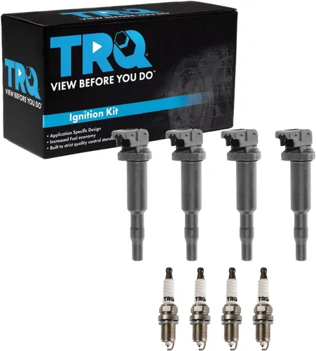 Miniatura 138 de Kit de Bobina de Encendido y Bujía TRQ 8 Piezas Bujías de Iridio Compatibles con Mercedes-Benz C250 2012-2015 y SLK250 2012-2015