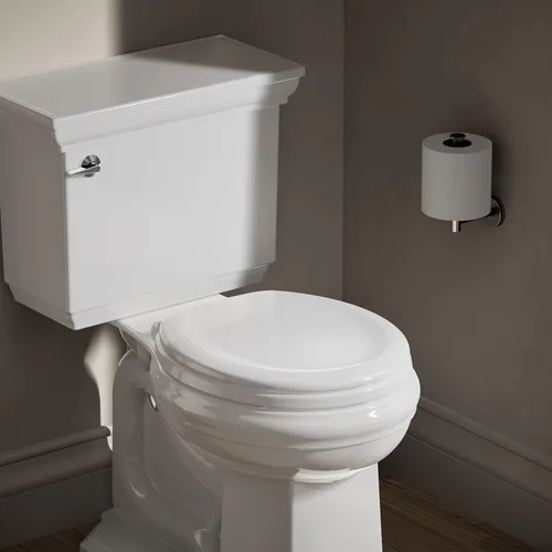 Miniatura 2 de KOHLER Stonewood Quiet-Close, Asiento de inodoro redondo de cierre suave, madera duradera, fácil instalación, ajuste universal, elementos esenciales